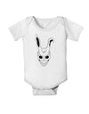 Scary Face Bunny White Baby Romper Bodysuit-Baby Romper-TooLoud-White-06-Months-Davson Sales