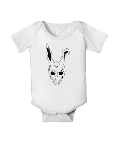 Scary Face Bunny White Baby Romper Bodysuit-Baby Romper-TooLoud-White-06-Months-Davson Sales