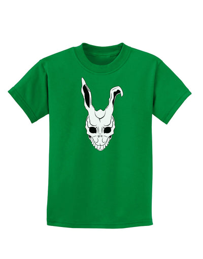 Scary Face Bunny White Childrens Dark T-Shirt-Childrens T-Shirt-TooLoud-Kelly-Green-X-Small-Davson Sales