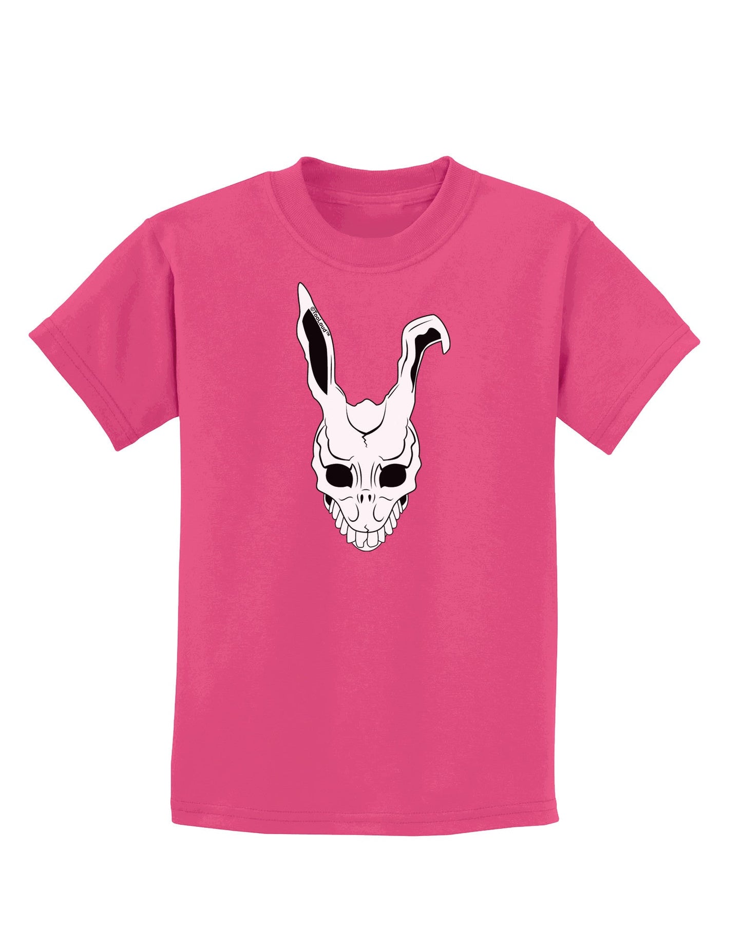 Scary Face Bunny White Childrens Dark T-Shirt-Childrens T-Shirt-TooLoud-Sangria-X-Small-Davson Sales