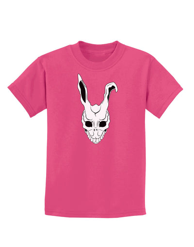 Scary Face Bunny White Childrens Dark T-Shirt-Childrens T-Shirt-TooLoud-Sangria-X-Small-Davson Sales