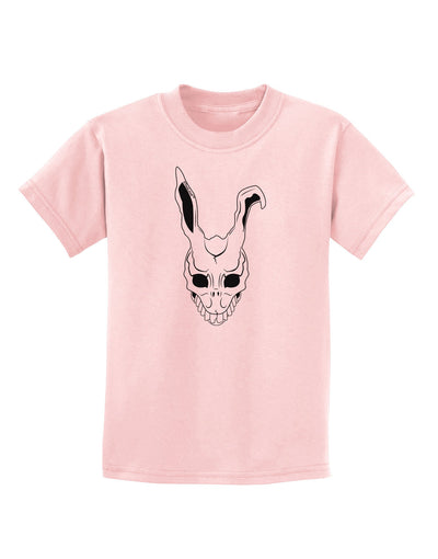 Scary Face Bunny White Childrens T-Shirt-Childrens T-Shirt-TooLoud-PalePink-X-Small-Davson Sales