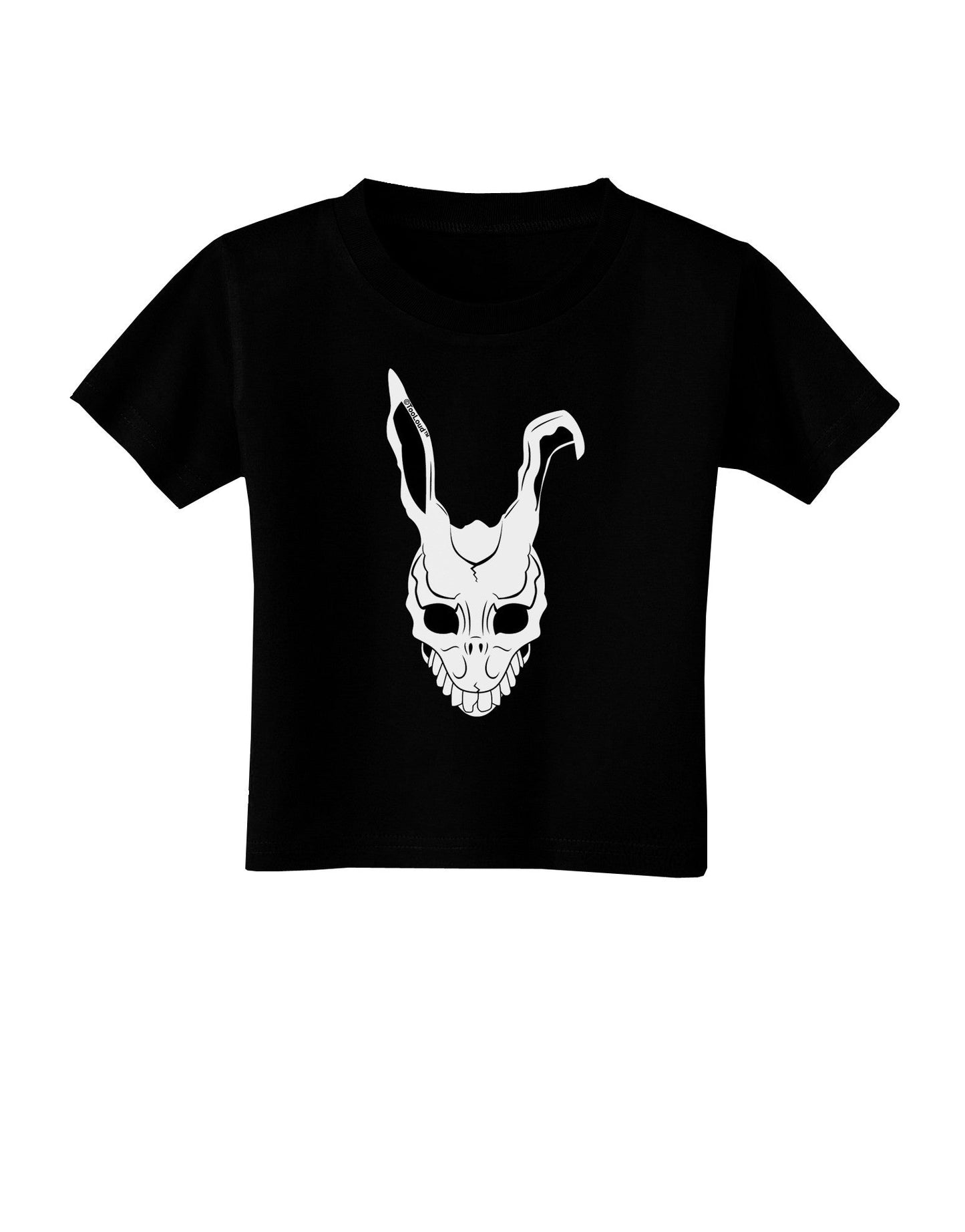Scary Face Bunny White Toddler T-Shirt Dark-Toddler T-Shirt-TooLoud-Black-2T-Davson Sales