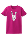 Scary Face Bunny White Womens Dark T-Shirt-TooLoud-Hot-Pink-Small-Davson Sales