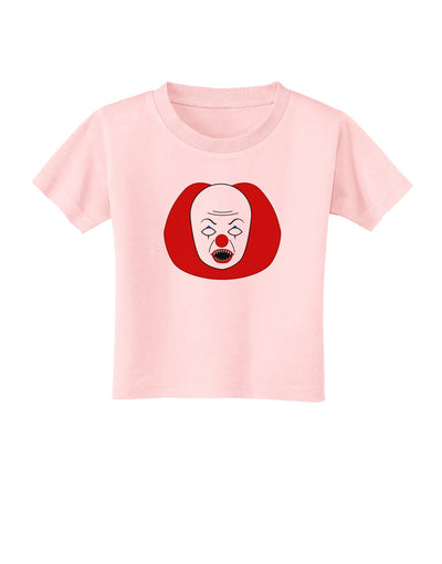 Scary Face Clown - Halloween Toddler T-Shirt-Toddler T-Shirt-TooLoud-Light-Pink-2T-Davson Sales