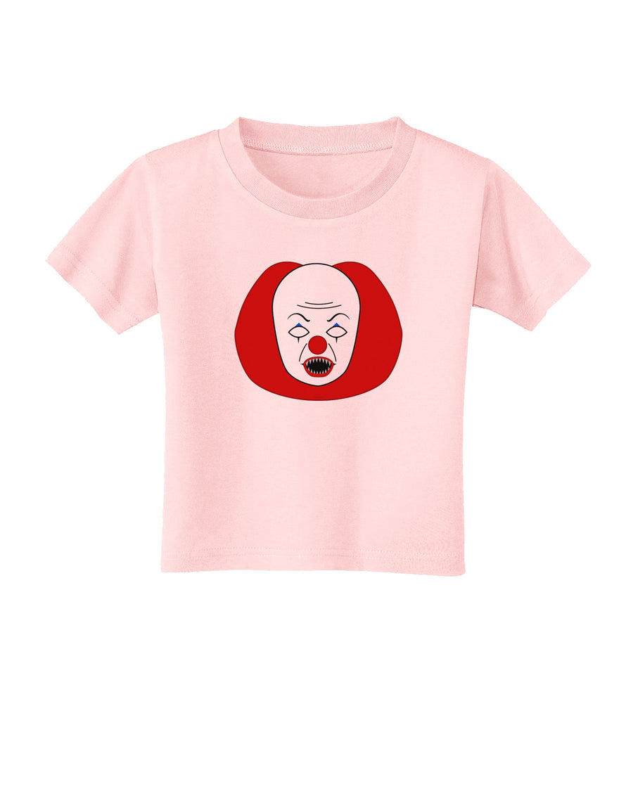 Scary Face Clown - Halloween Toddler T-Shirt-Toddler T-Shirt-TooLoud-White-2T-Davson Sales