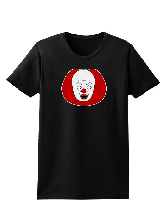 Scary Face Clown - Halloween Womens Dark T-Shirt-Womens T-Shirt-TooLoud-Black-X-Small-Davson Sales