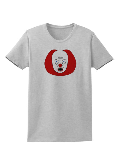 Scary Face Clown - Halloween Womens T-Shirt-Womens T-Shirt-TooLoud-AshGray-X-Small-Davson Sales