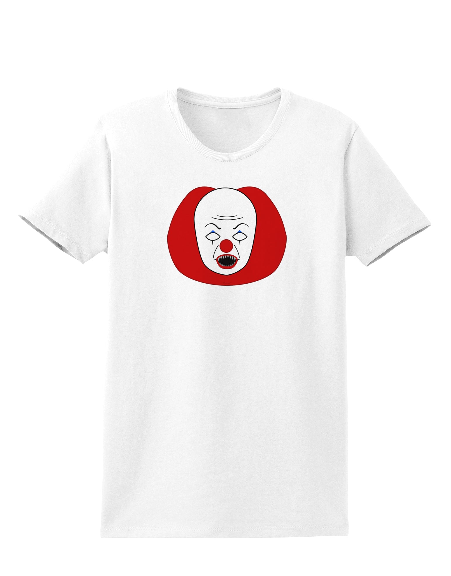 Scary Face Clown - Halloween Womens T-Shirt-Womens T-Shirt-TooLoud-White-X-Small-Davson Sales