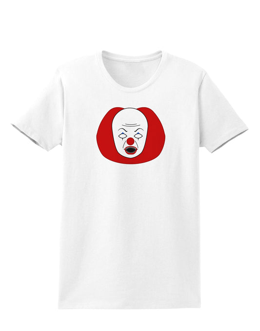 Scary Face Clown - Halloween Womens T-Shirt-Womens T-Shirt-TooLoud-White-X-Small-Davson Sales