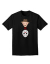 Scary Face Versus Scary Face - Halloween Adult Dark T-Shirt-Mens T-Shirt-TooLoud-Black-Small-Davson Sales