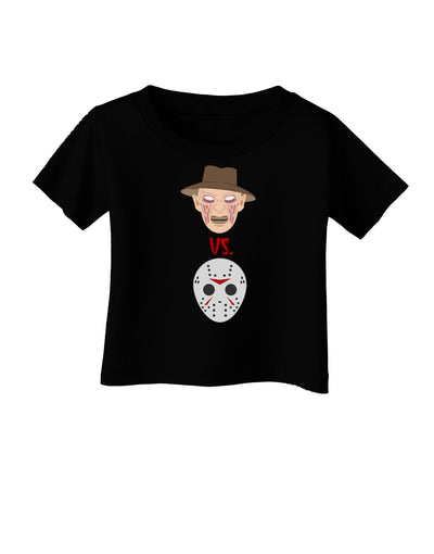 Scary Face Versus Scary Face - Halloween Infant T-Shirt Dark-Infant T-Shirt-TooLoud-Black-06-Months-Davson Sales