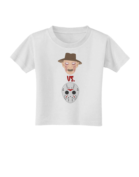 Scary Face Versus Scary Face - Halloween Toddler T-Shirt-Toddler T-Shirt-TooLoud-White-2T-Davson Sales