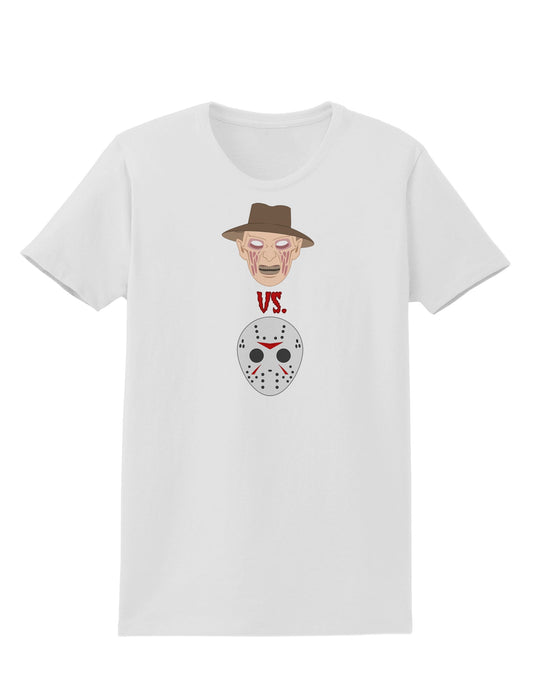 Scary Face Versus Scary Face - Halloween Womens T-Shirt-Womens T-Shirt-TooLoud-White-X-Small-Davson Sales