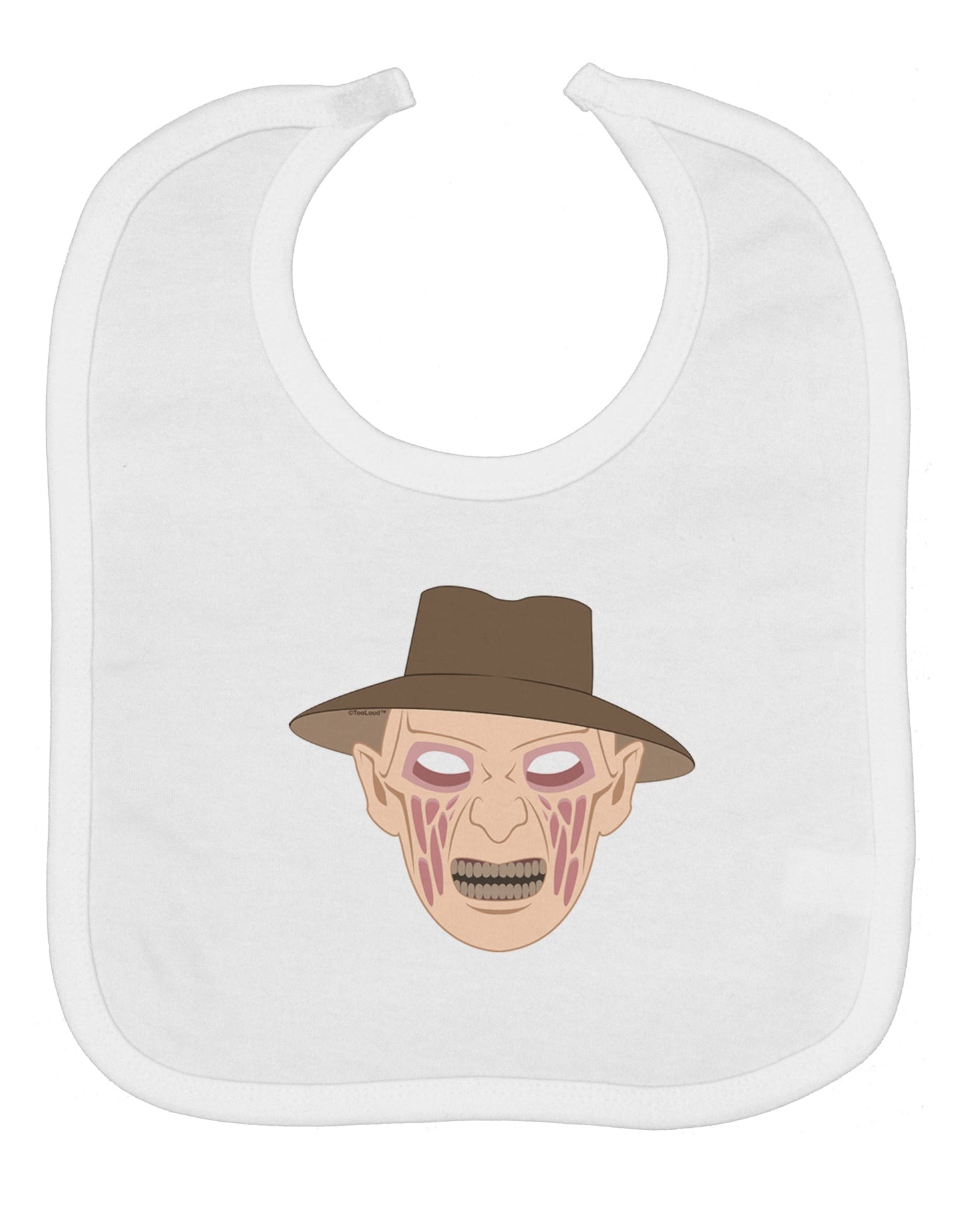 Scary Face With a Hat - Halloween Baby Bib