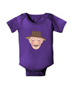 Scary Face With a Hat - Halloween Baby Romper Bodysuit Dark-Baby Romper-TooLoud-Purple-06-Months-Davson Sales