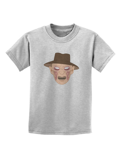 Scary Face With a Hat - Halloween Childrens T-Shirt-Childrens T-Shirt-TooLoud-AshGray-X-Small-Davson Sales