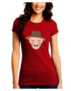 Scary Face With a Hat - Halloween Juniors Crew Dark T-Shirt-T-Shirts Juniors Tops-TooLoud-Red-Juniors Fitted Small-Davson Sales