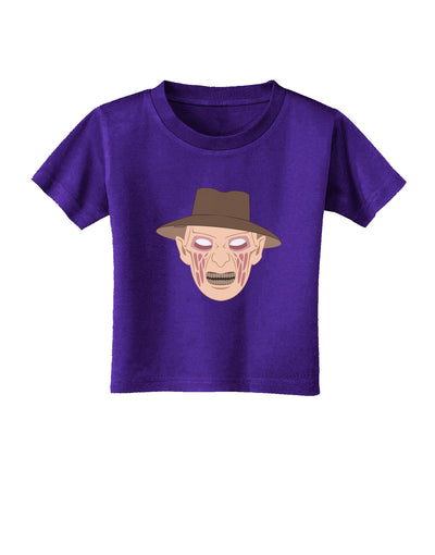 Scary Face With a Hat - Halloween Toddler T-Shirt Dark-Toddler T-Shirt-TooLoud-Purple-06-Months-Davson Sales