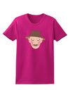 Scary Face With a Hat - Halloween Womens Dark T-Shirt-Womens T-Shirt-TooLoud-Hot-Pink-Small-Davson Sales