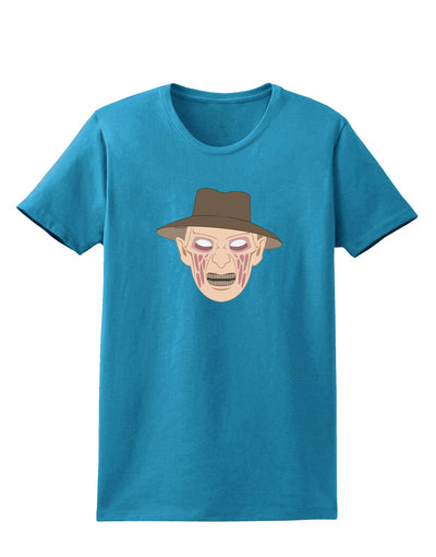 Scary Face With a Hat - Halloween Womens Dark T-Shirt-Womens T-Shirt-TooLoud-Turquoise-X-Small-Davson Sales