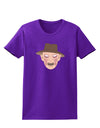 Scary Face With a Hat - Halloween Womens Dark T-Shirt-Womens T-Shirt-TooLoud-Purple-X-Small-Davson Sales