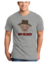 Scary Face With a Hat - Happy Halloween Adult V-Neck T-shirt-Mens V-Neck T-Shirt-TooLoud-HeatherGray-Small-Davson Sales