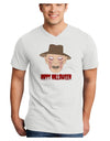 Scary Face With a Hat - Happy Halloween Adult V-Neck T-shirt-Mens V-Neck T-Shirt-TooLoud-White-Small-Davson Sales