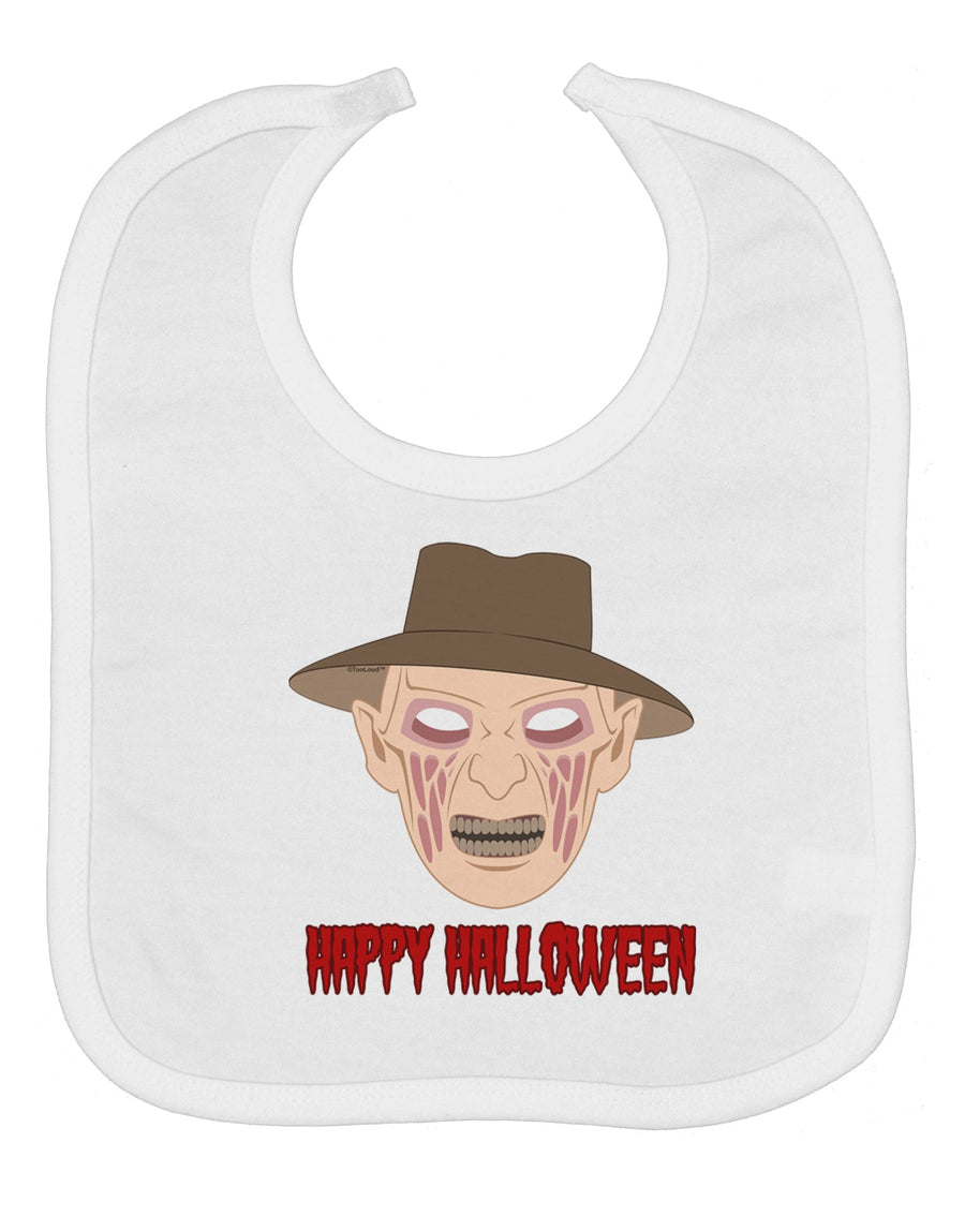 Scary Face With a Hat - Happy Halloween Baby Bib
