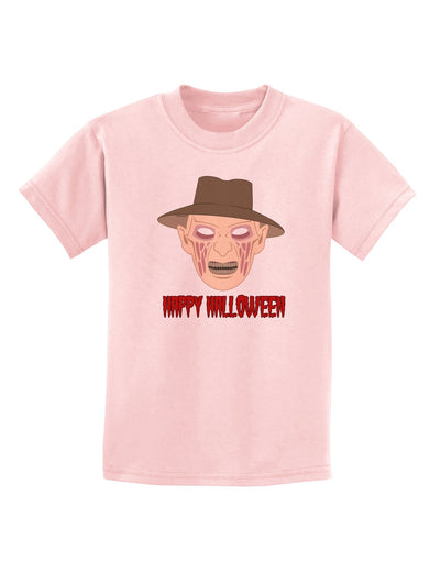 Scary Face With a Hat - Happy Halloween Childrens T-Shirt-Childrens T-Shirt-TooLoud-PalePink-X-Small-Davson Sales