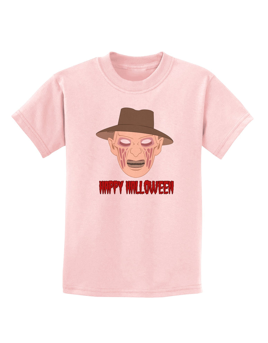 Scary Face With a Hat - Happy Halloween Childrens T-Shirt-Childrens T-Shirt-TooLoud-White-X-Small-Davson Sales