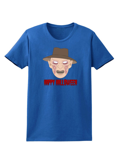 Scary Face With a Hat - Happy Halloween Womens Dark T-Shirt-Womens T-Shirt-TooLoud-Royal-Blue-X-Small-Davson Sales