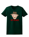 Scary Face With a Hat - Happy Halloween Womens Dark T-Shirt-Womens T-Shirt-TooLoud-Forest-Green-Small-Davson Sales