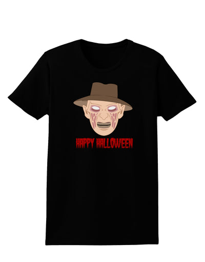 Scary Face With a Hat - Happy Halloween Womens Dark T-Shirt-Womens T-Shirt-TooLoud-Black-X-Small-Davson Sales