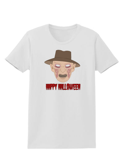 Scary Face With a Hat - Happy Halloween Womens T-Shirt-Womens T-Shirt-TooLoud-White-X-Small-Davson Sales