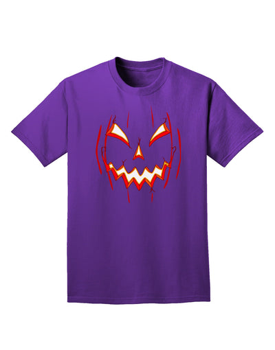 Scary Glow Evil Jack O Lantern Pumpkin Adult Dark T-Shirt-Mens T-Shirt-TooLoud-Purple-Small-Davson Sales