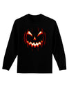 Scary Glow Evil Jack O Lantern Pumpkin Adult Long Sleeve Dark T-Shirt-TooLoud-Black-Small-Davson Sales