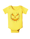 Scary Glow Evil Jack O Lantern Pumpkin Baby Romper Bodysuit-Baby Romper-TooLoud-Yellow-06-Months-Davson Sales