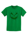 Scary Glow Evil Jack O Lantern Pumpkin Childrens T-Shirt-Childrens T-Shirt-TooLoud-Kelly-Green-X-Small-Davson Sales