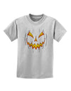 Scary Glow Evil Jack O Lantern Pumpkin Childrens T-Shirt-Childrens T-Shirt-TooLoud-AshGray-X-Small-Davson Sales