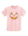 Scary Glow Evil Jack O Lantern Pumpkin Childrens T-Shirt-Childrens T-Shirt-TooLoud-PalePink-X-Small-Davson Sales
