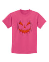 Scary Glow Evil Jack O Lantern Pumpkin Childrens T-Shirt-Childrens T-Shirt-TooLoud-Sangria-X-Small-Davson Sales