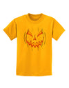 Scary Glow Evil Jack O Lantern Pumpkin Childrens T-Shirt-Childrens T-Shirt-TooLoud-Gold-X-Small-Davson Sales