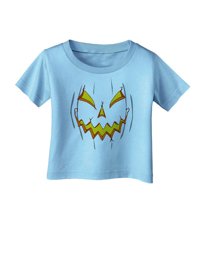 Scary Glow Evil Jack O Lantern Pumpkin Infant T-Shirt-Infant T-Shirt-TooLoud-Aquatic-Blue-06-Months-Davson Sales