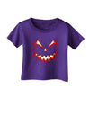 Scary Glow Evil Jack O Lantern Pumpkin Infant T-Shirt Dark-Infant T-Shirt-TooLoud-Purple-06-Months-Davson Sales