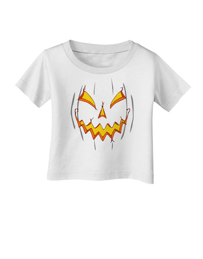 Scary Glow Evil Jack O Lantern Pumpkin Infant T-Shirt-Infant T-Shirt-TooLoud-White-06-Months-Davson Sales