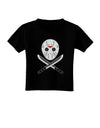 Scary Mask With Machete - Halloween Toddler T-Shirt Dark-Toddler T-Shirt-TooLoud-Black-06-Months-Davson Sales