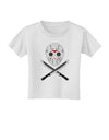 Scary Mask With Machete - Halloween Toddler T-Shirt-Toddler T-Shirt-TooLoud-White-2T-Davson Sales