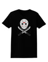 Scary Mask With Machete - Halloween Womens Dark T-Shirt-Womens T-Shirt-TooLoud-Black-X-Small-Davson Sales