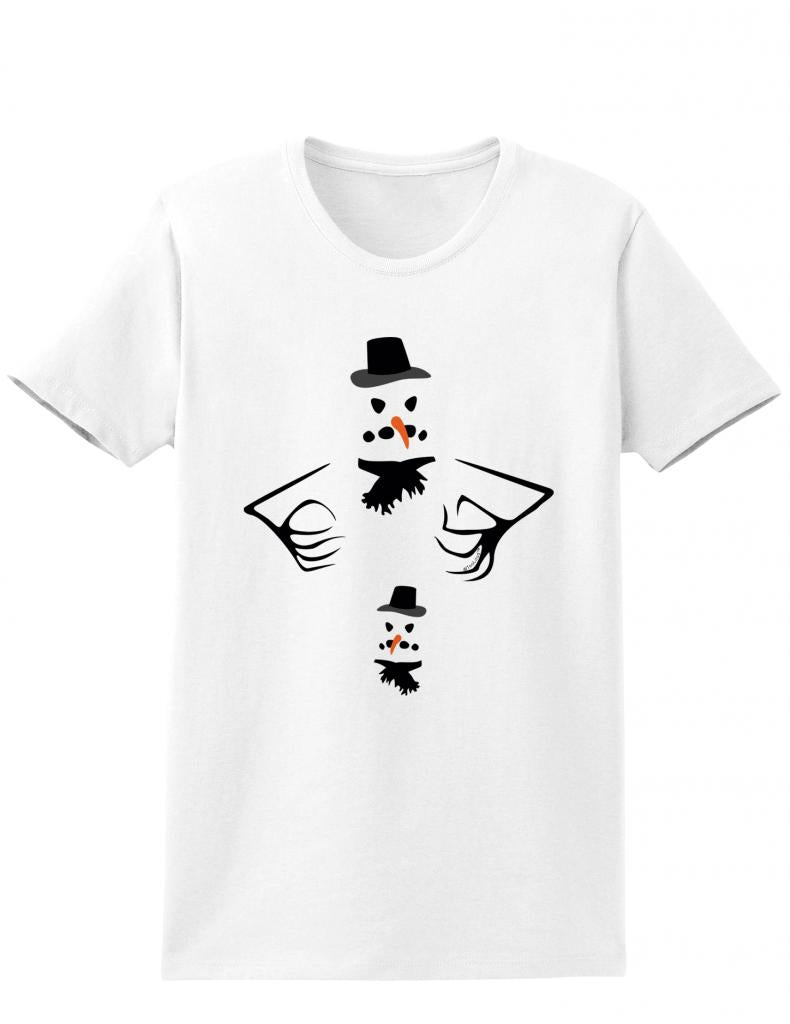 Scary Snowman Freaky Face Womens T-Shirt-Womens T-Shirt-TooLoud-White-Small-Davson Sales